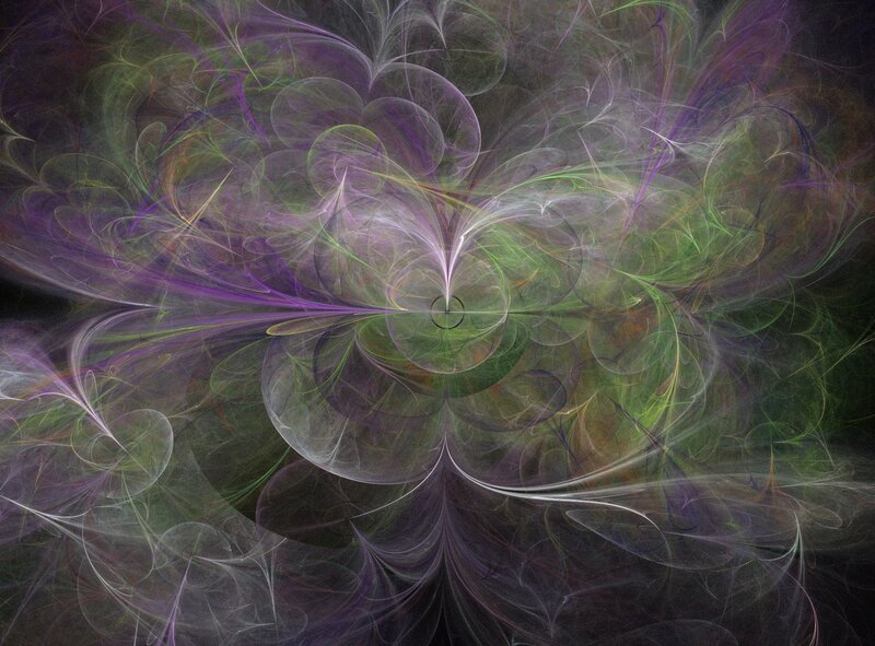 Fractal Pattern with Swirls — Purple, Ethereal