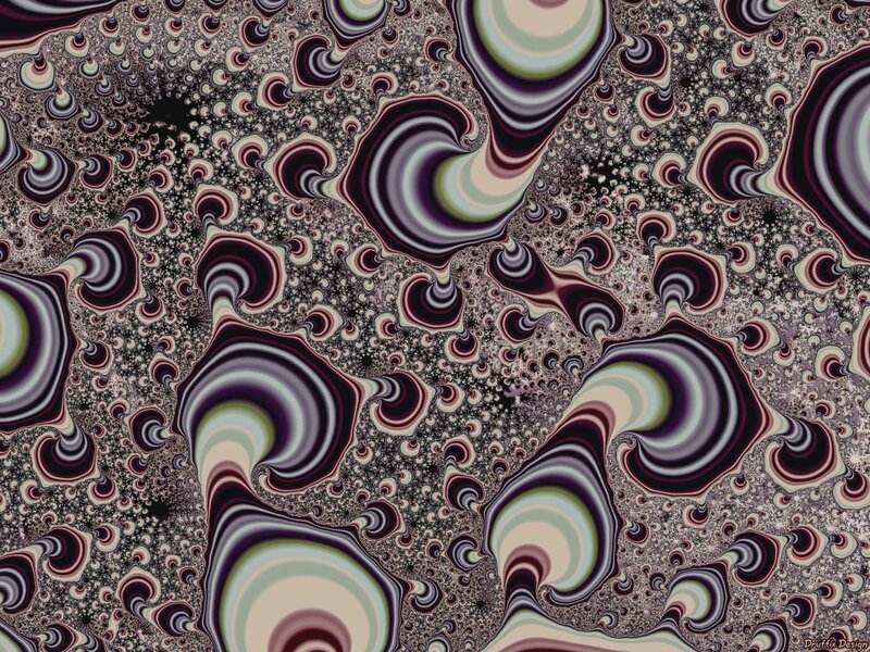 Fractal Pattern with Swirls — Purple, Hypnotic, Abstract, Circles