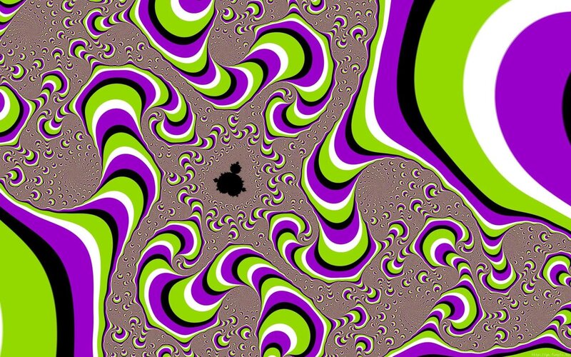 Fractal Pattern with Swirls — Purple, Hypnotic, Abstract, Stripes