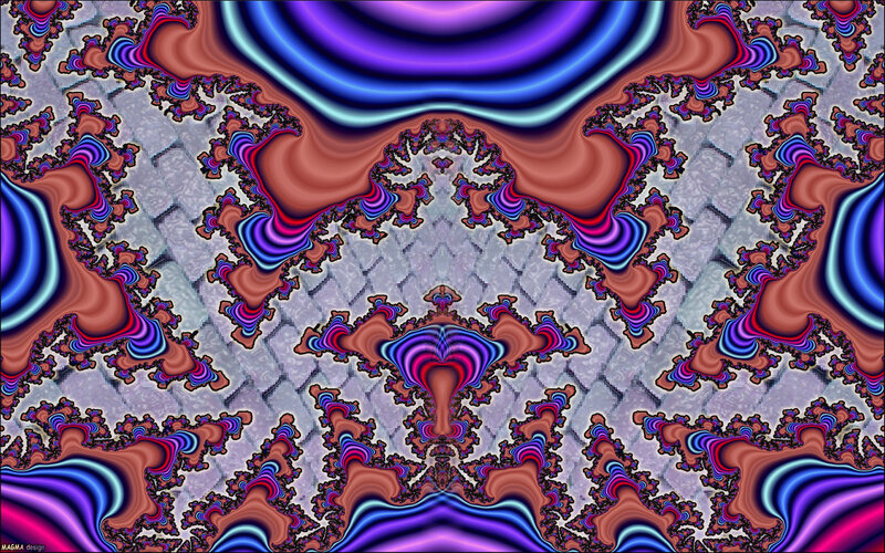 Fractal Pattern with Swirls — Purple, Hypnotic, Digital Art