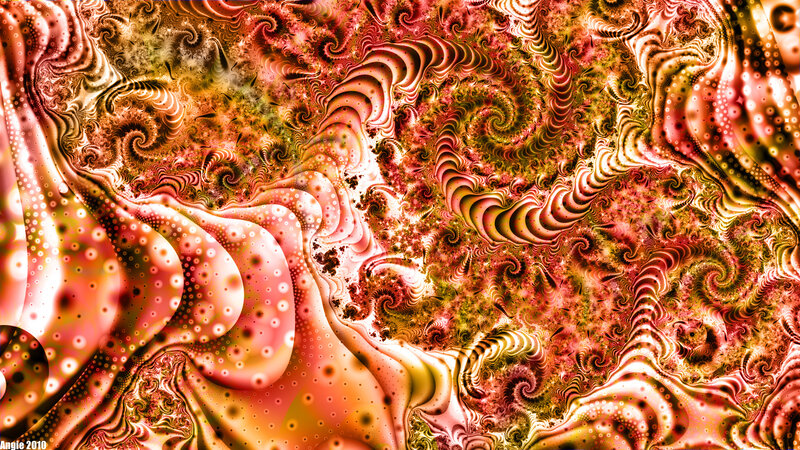 Fractal Pattern with Swirls — Red