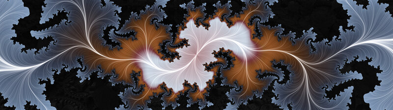 Fractal Pattern with Swirls — White