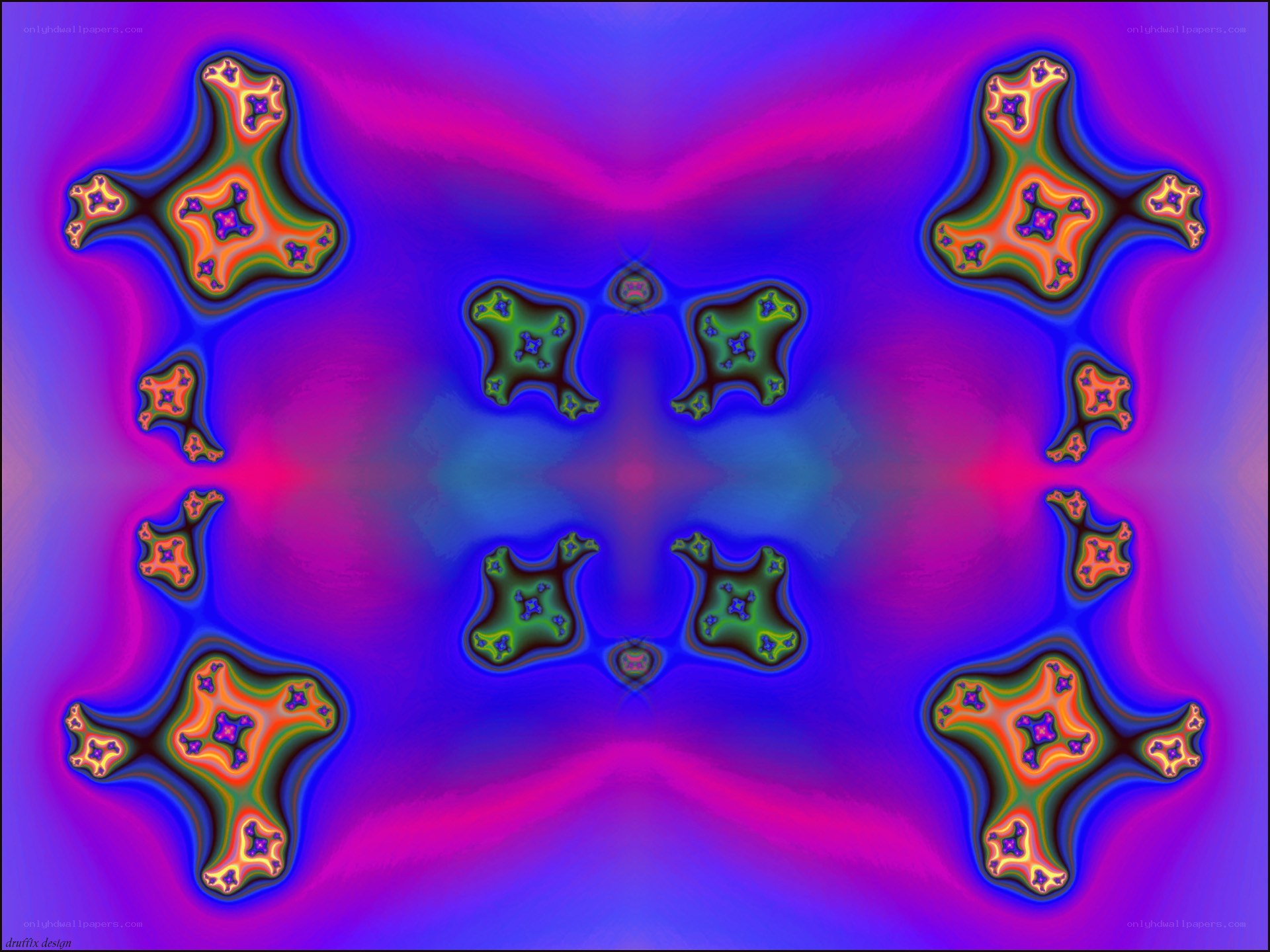 Fractal pattern with vibrant colors