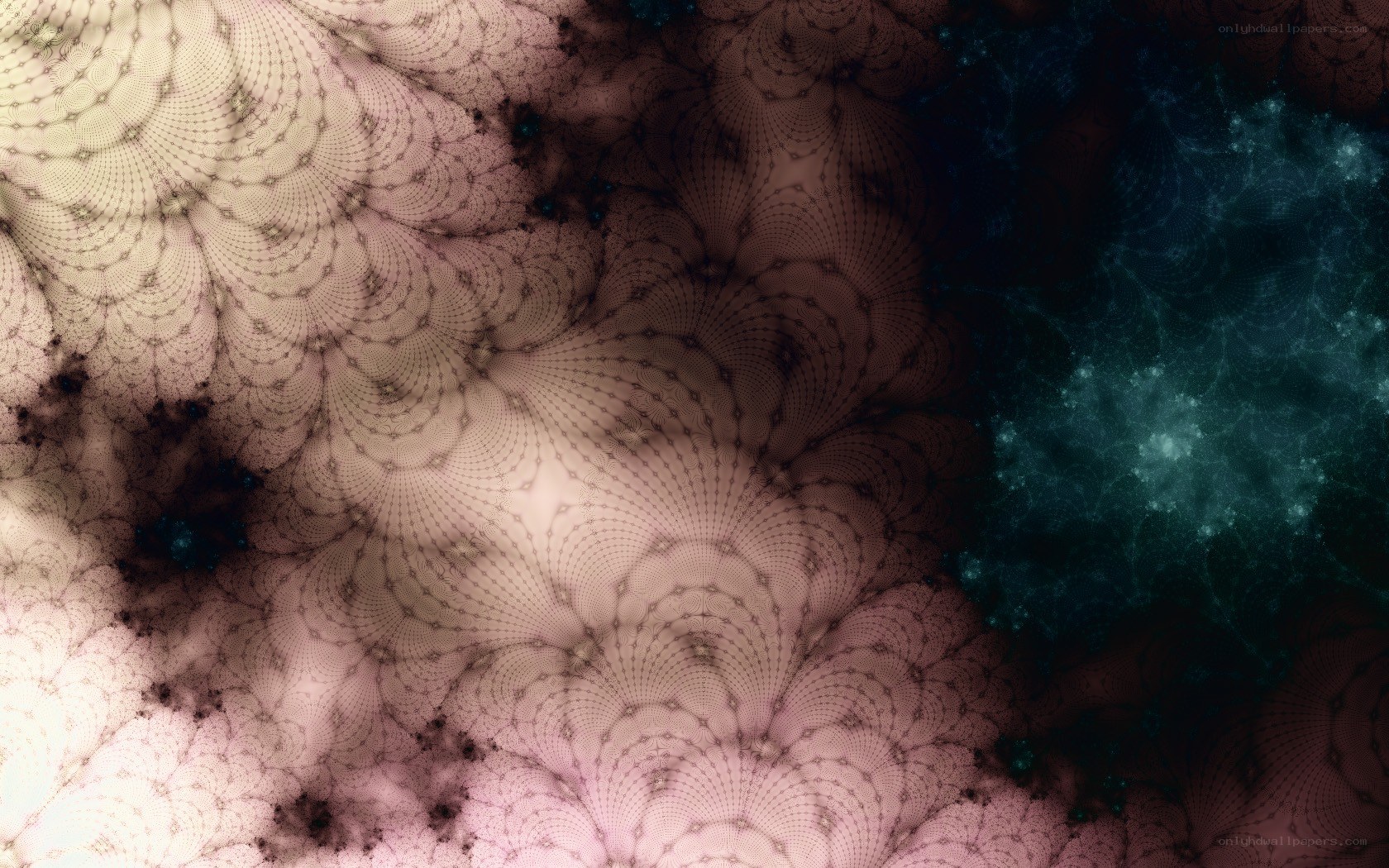 Fractal pattern with warm and cool tones
