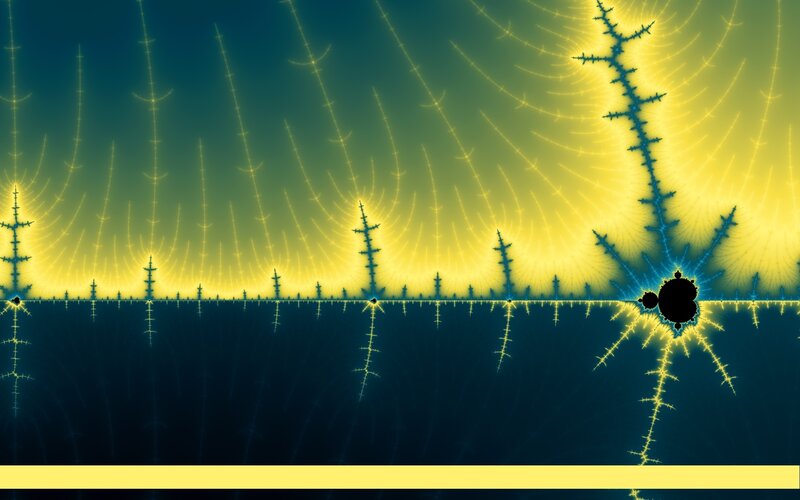 fractal pattern with yellow and blue