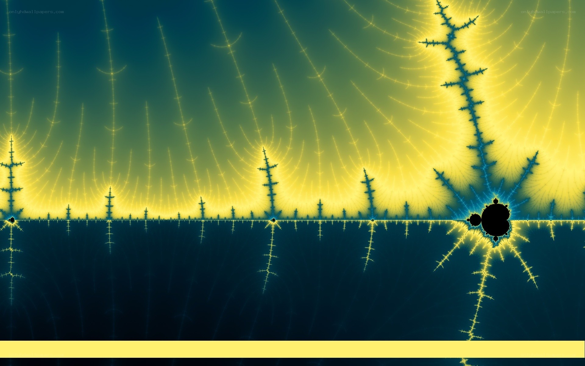 fractal pattern with yellow and blue