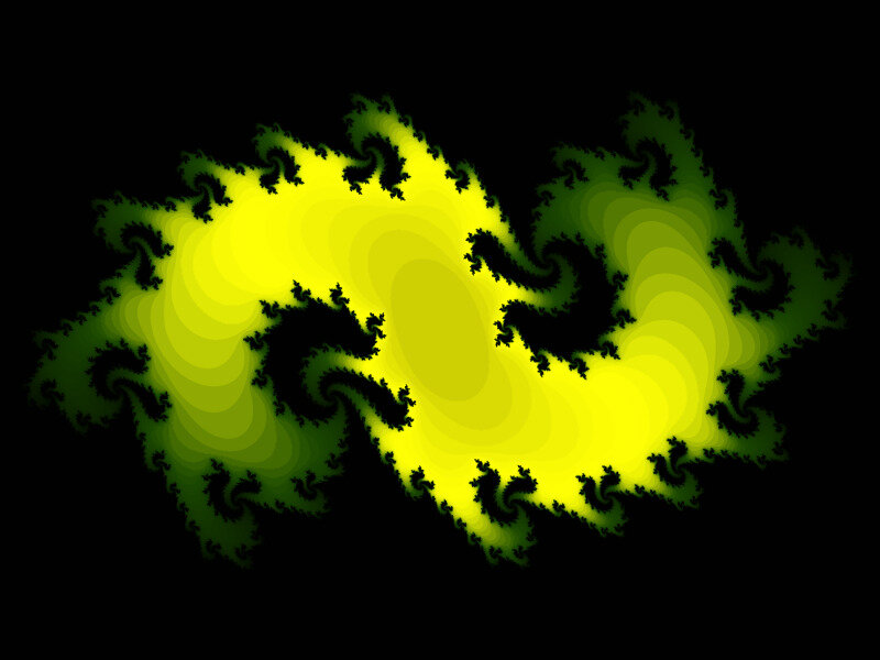 fractal pattern with yellow and green