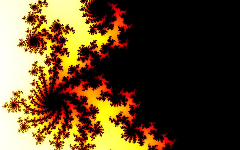 fractal pattern with yellow and red hues