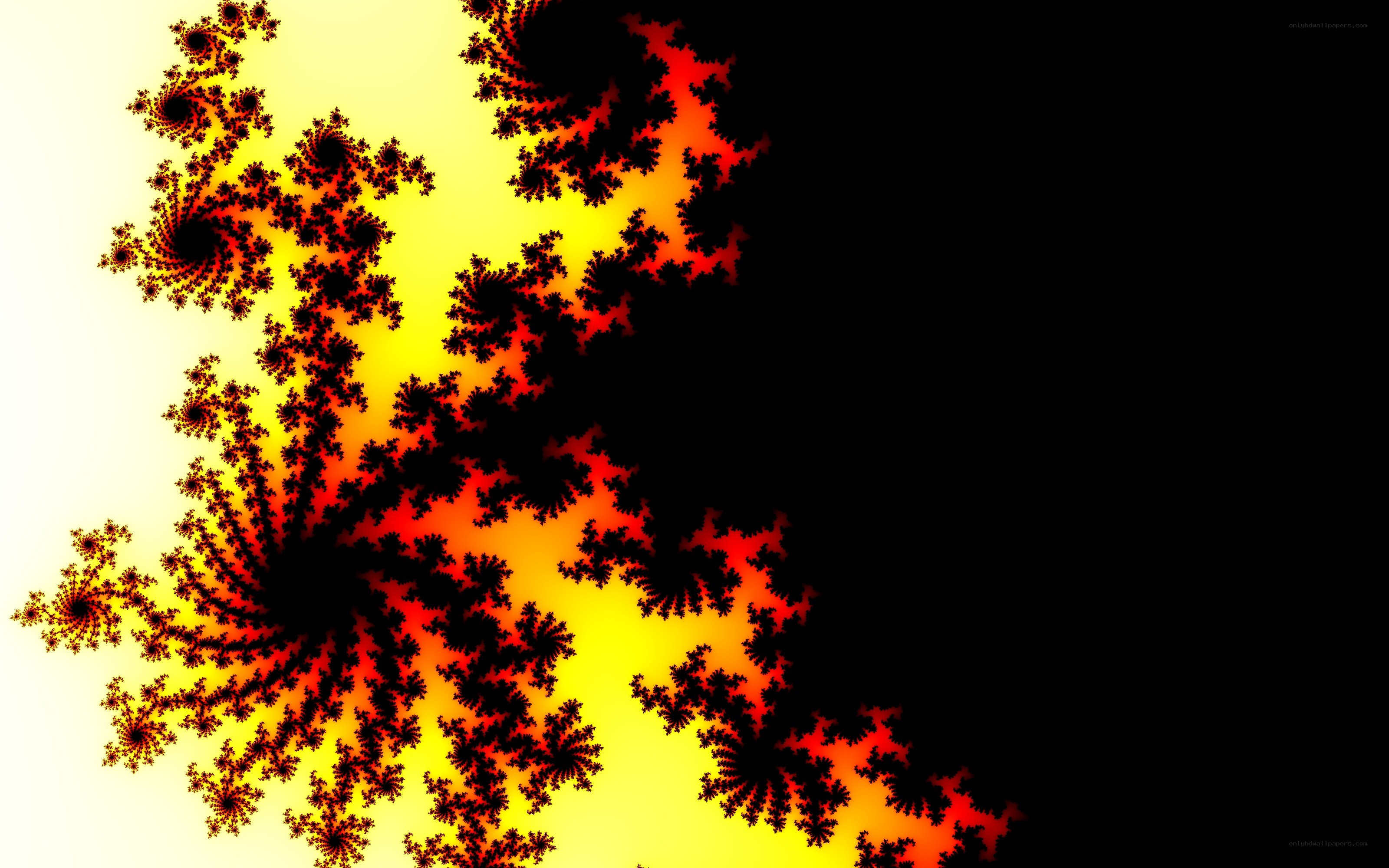 fractal pattern with yellow and red hues