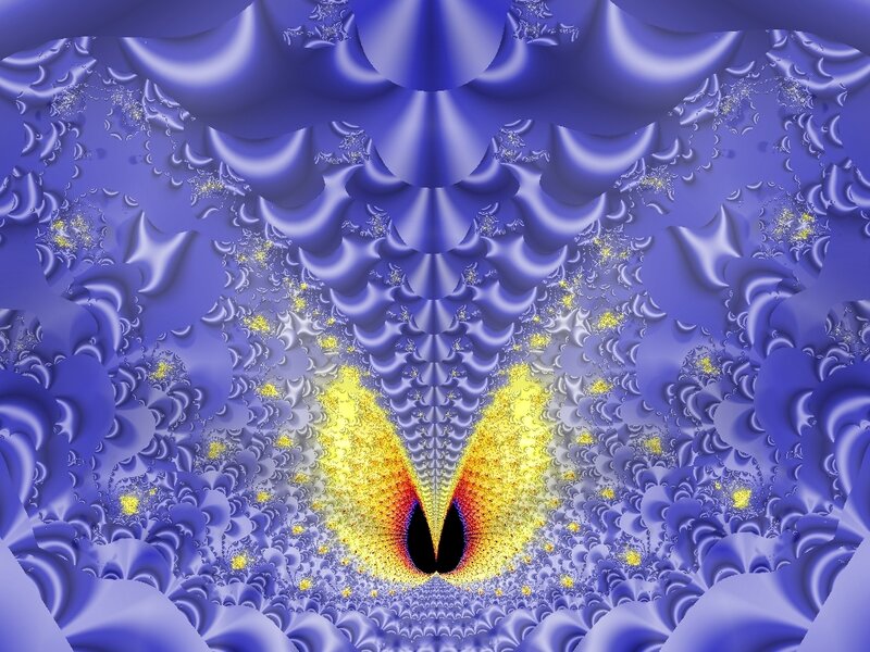 Fractal Pattern with Yellow Center