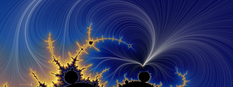 Fractal Pattern with Yellow Spikes