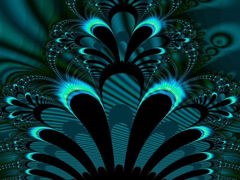 fractal peacock feather design