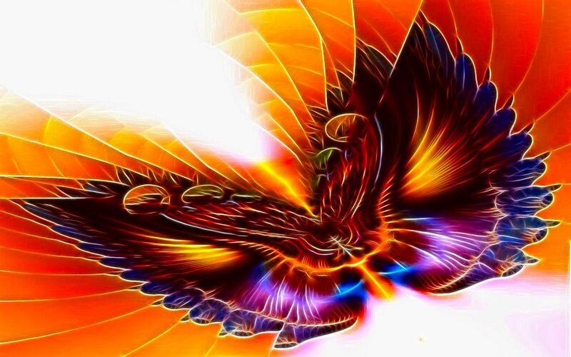 Fractal Phoenix Bird