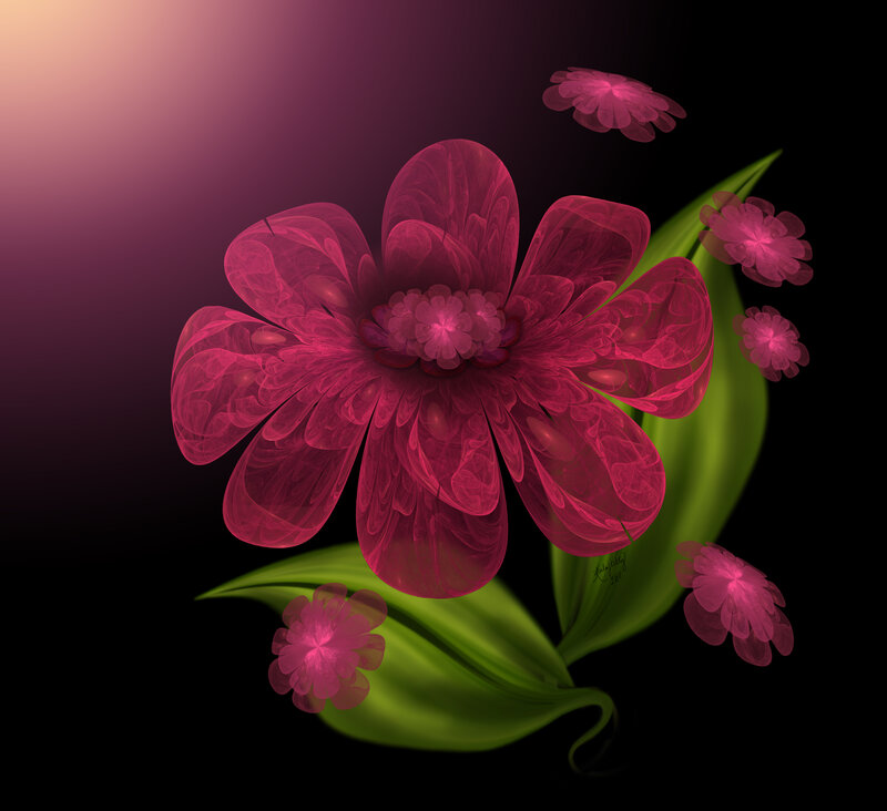 Fractal Pink Flower