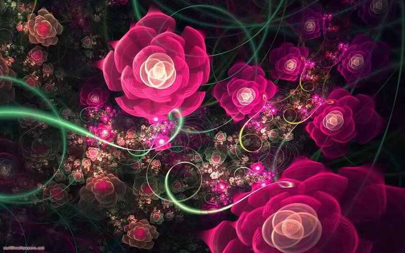 Fractal Pink Roses