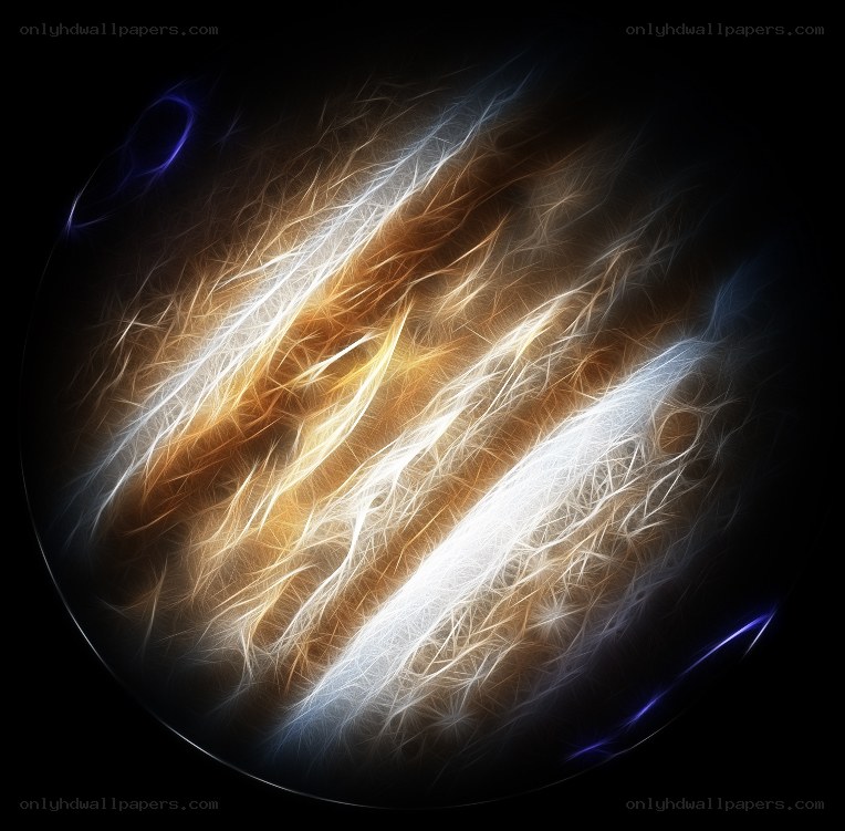 fractal planet with glowing lines