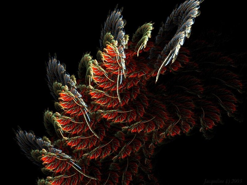 Fractal Plant Structure — Red