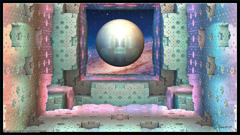 Fractal portal to a cosmic sphere
