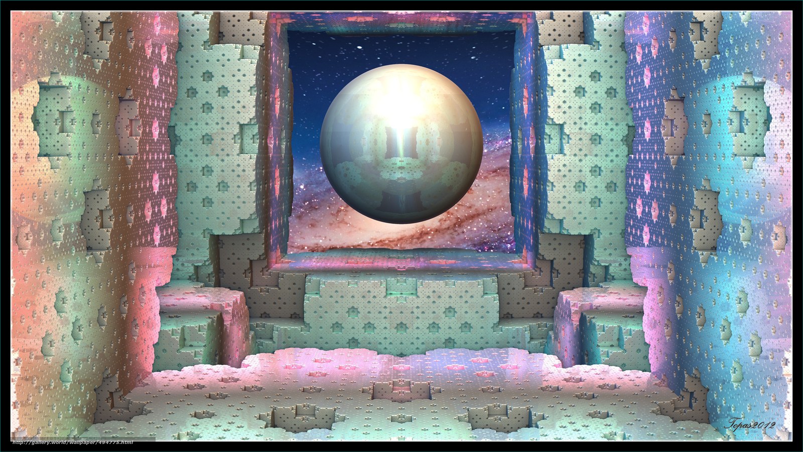 Fractal portal to a cosmic sphere