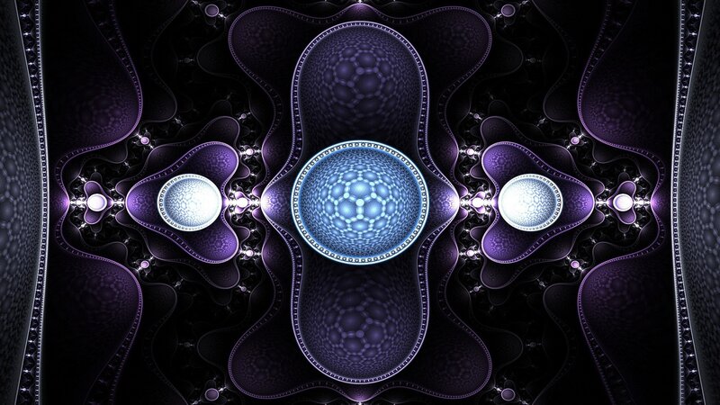 fractal purple and blue sphere