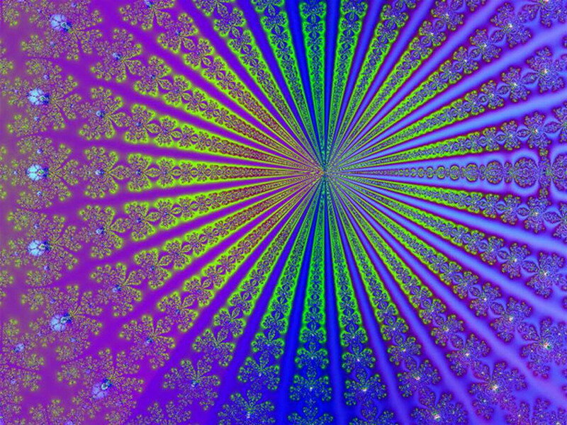 Fractal Radial Pattern — Purple