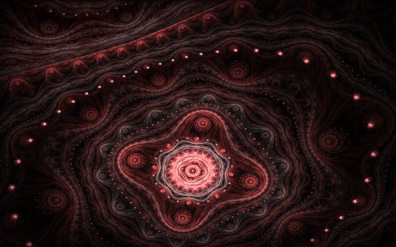 fractal red spiral pattern
