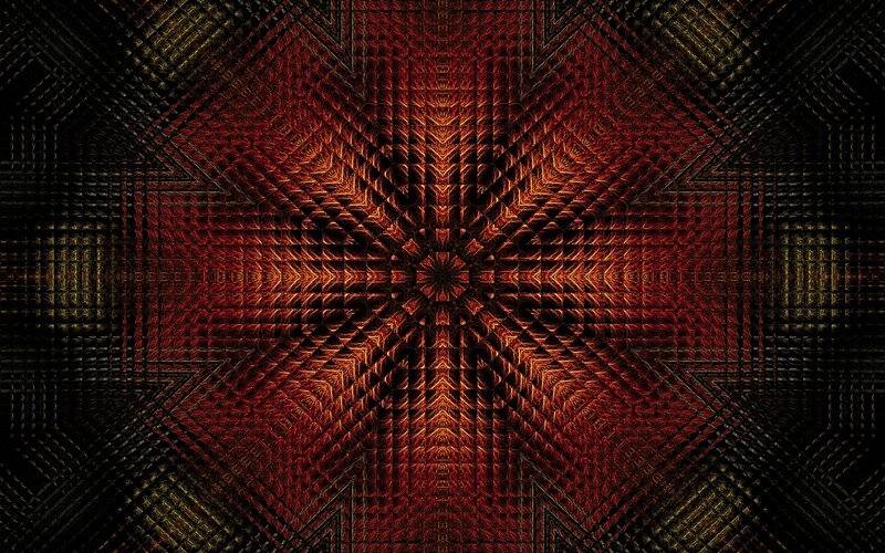 fractal red star pattern