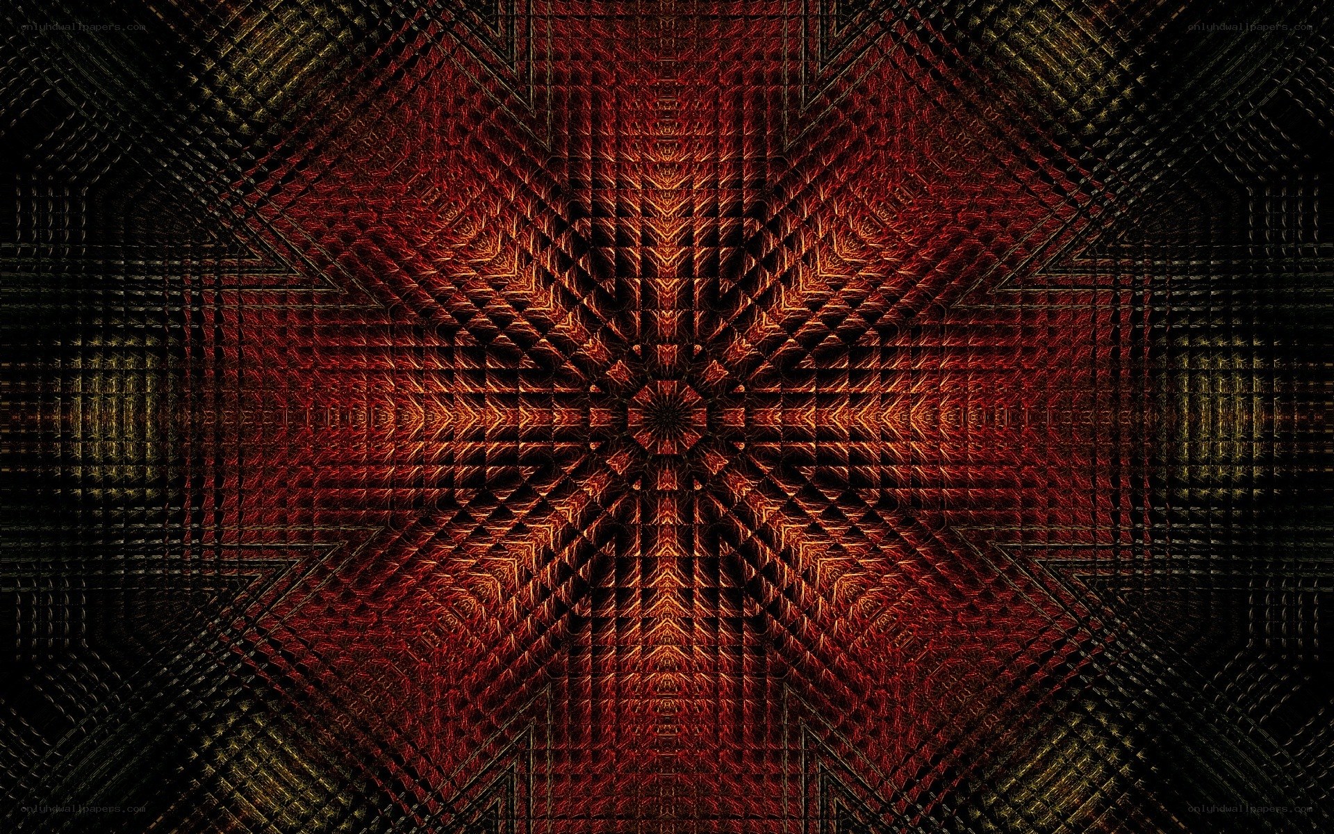 fractal red star pattern