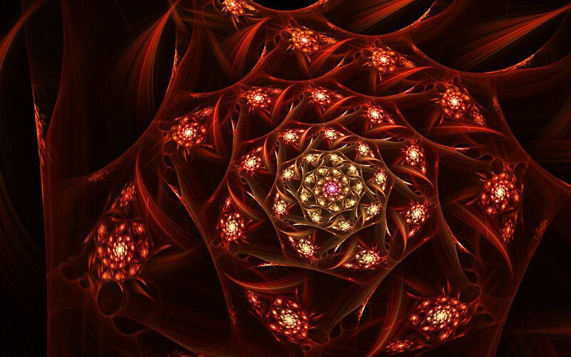 fractal red web pattern