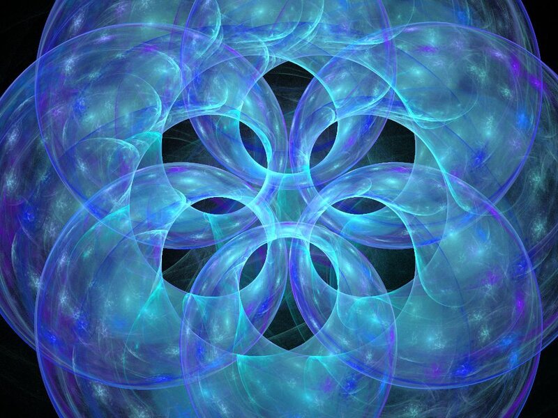 Fractal Ring Pattern — Blue