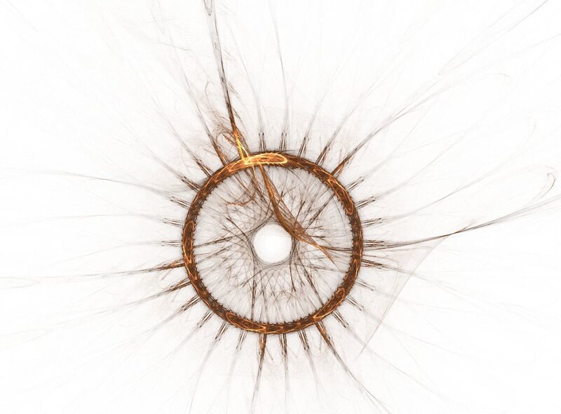fractal ring with radiating tendrils