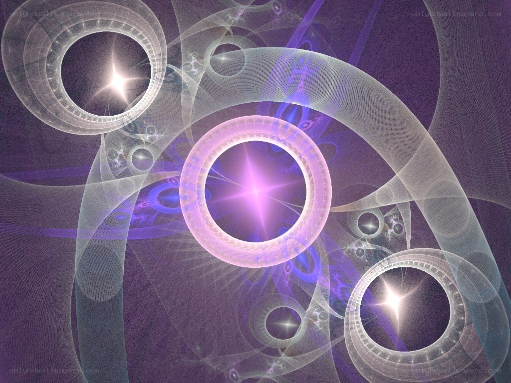 Fractal rings with glowing centers