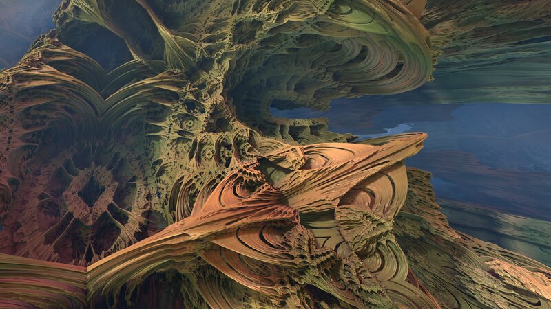 Fractal Rock Formations — Green