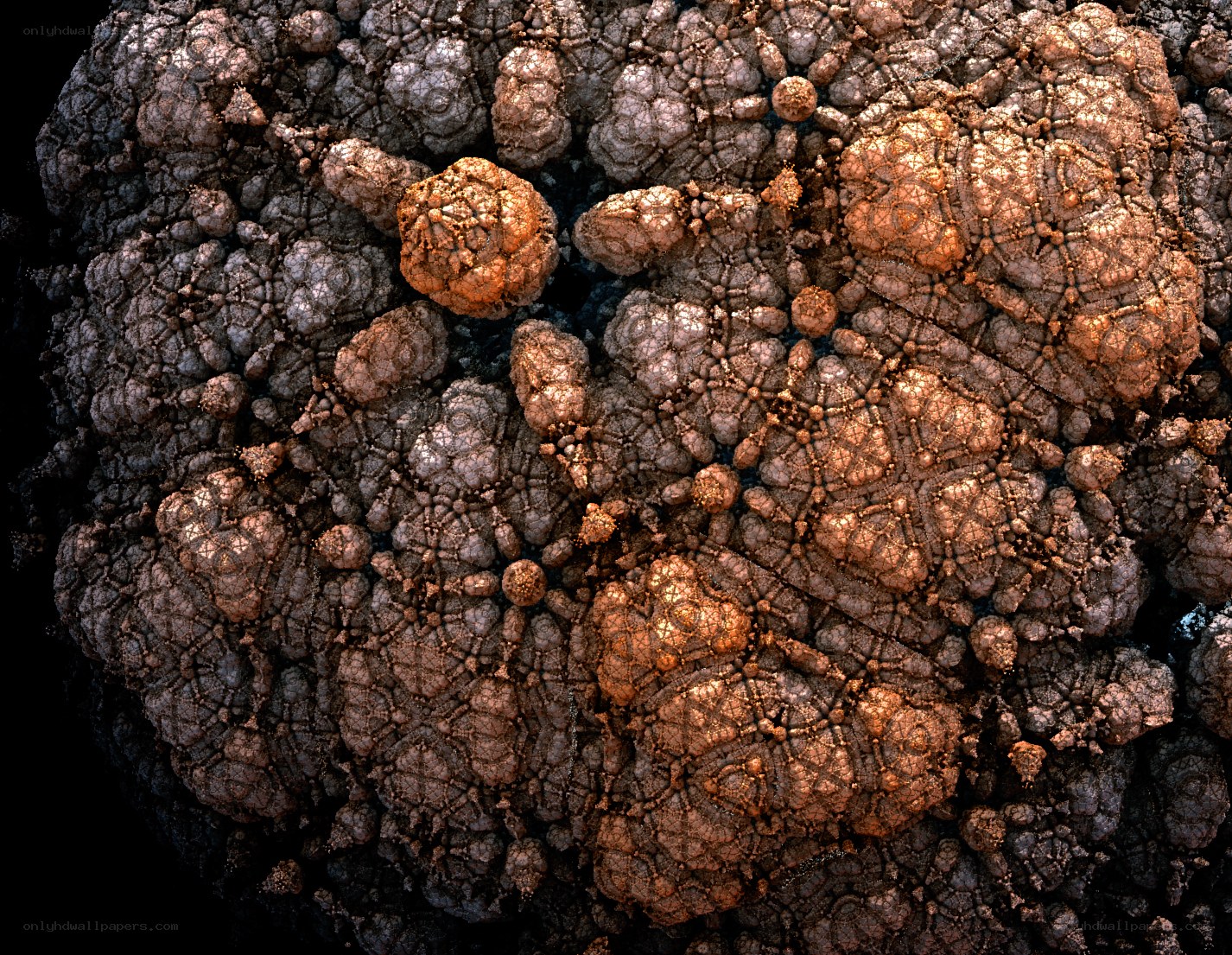Fractal rock texture close-up