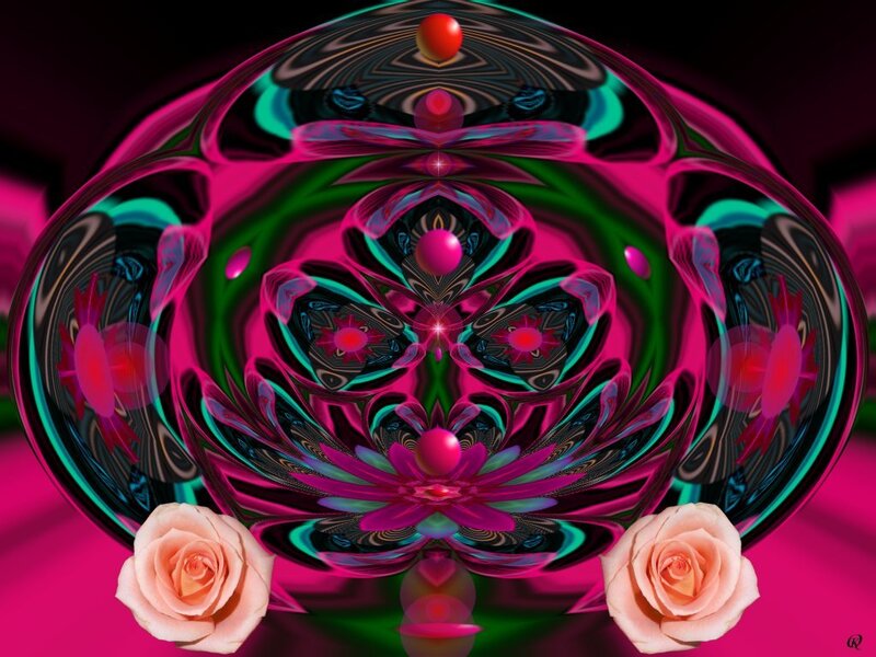 Fractal Rose Design — Pink