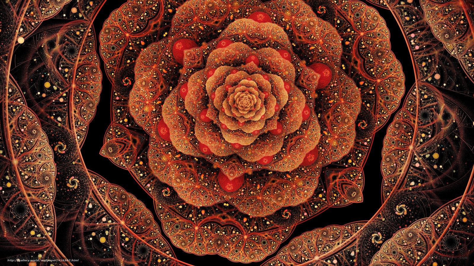 Fractal rose mandala