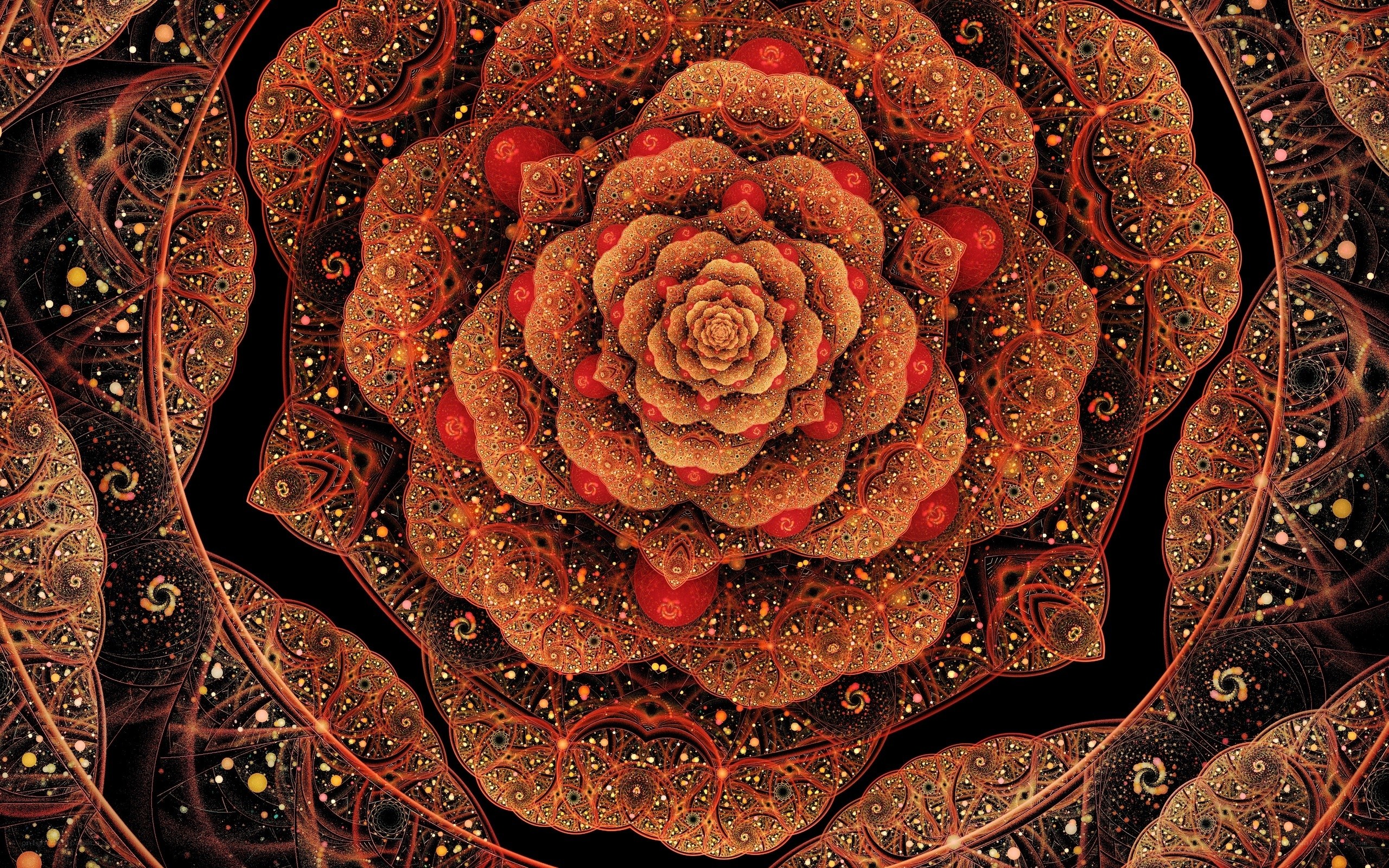 Fractal rose mandala