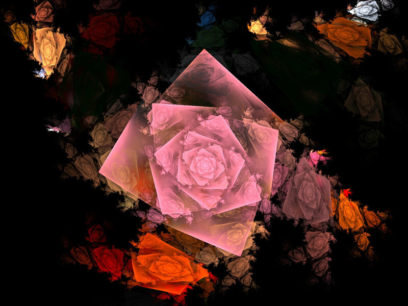 Fractal rose pattern