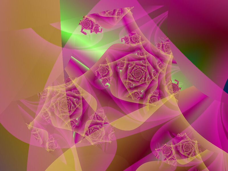 Fractal Rose Pattern — Pink
