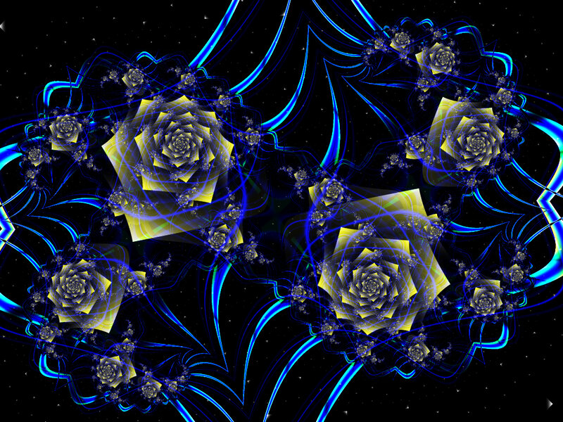 Fractal Rose Patterns — Black