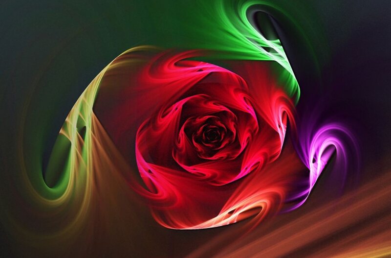 Fractal Rose Swirl