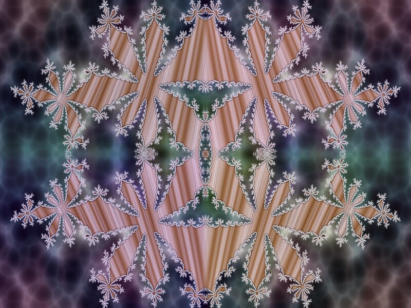 Fractal snowflake pattern