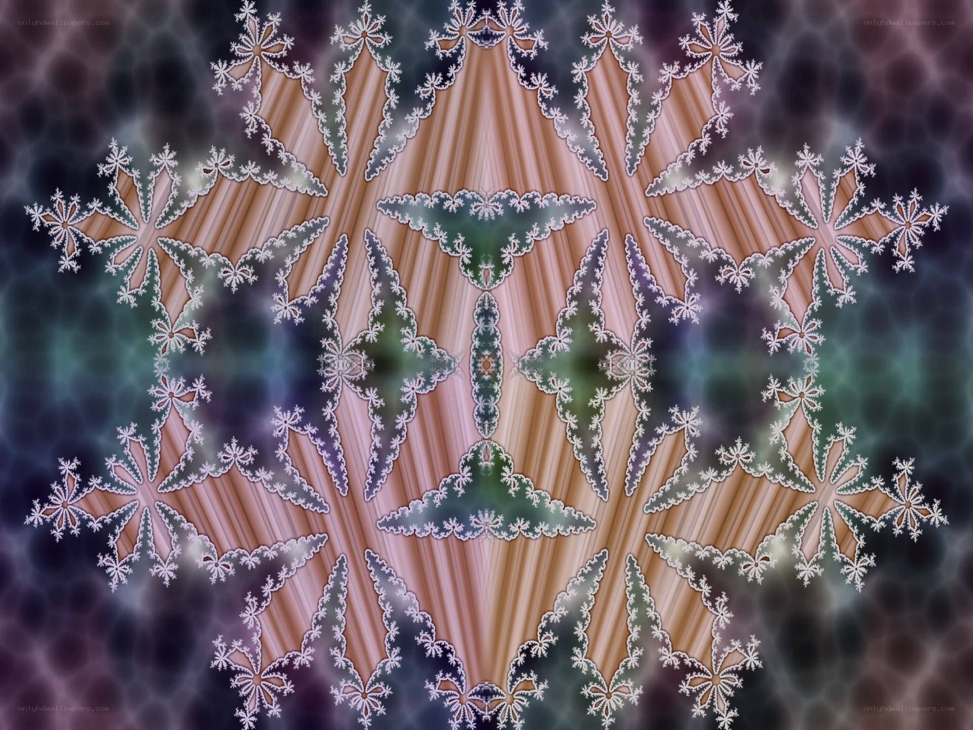 Fractal snowflake pattern