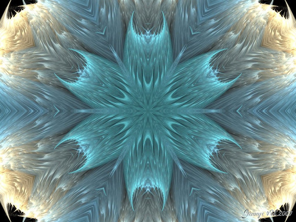 Fractal snowflake pattern
