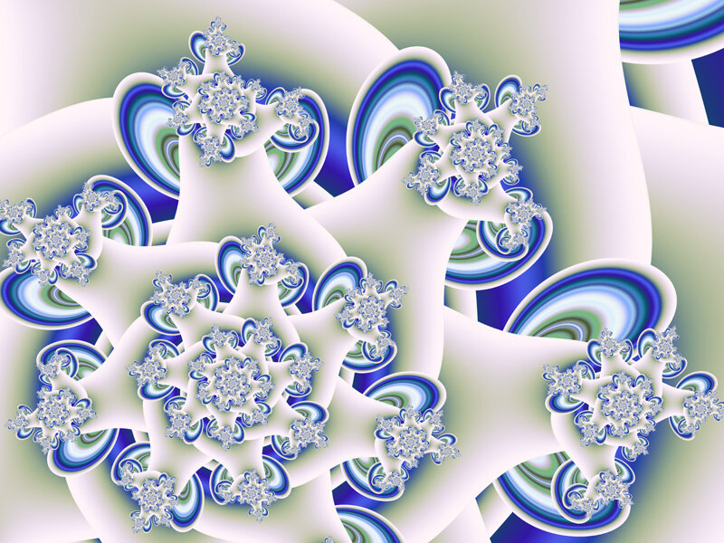 Fractal snowflake pattern