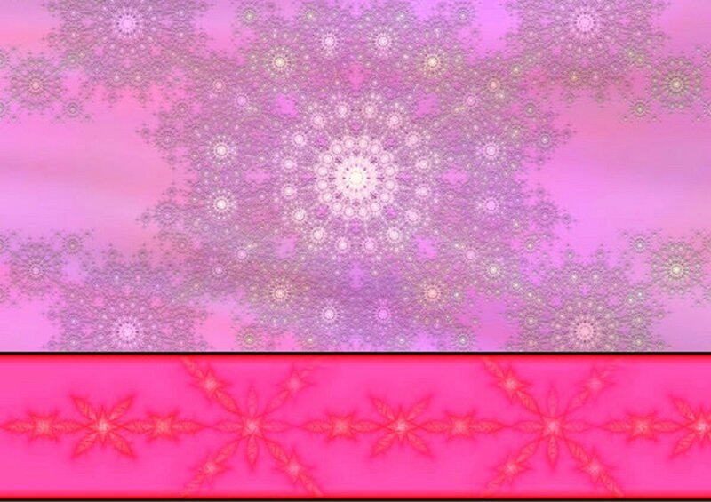 Fractal Snowflake Pattern — Pink