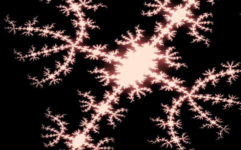 Fractal Snowflake Pattern — White