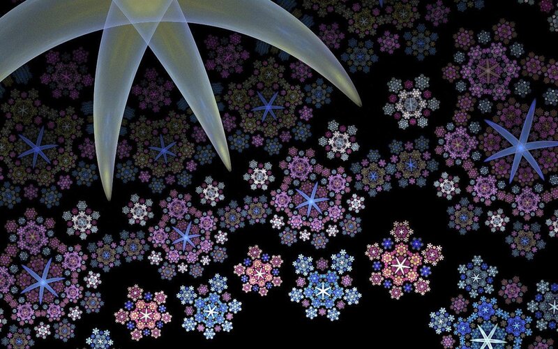 Fractal snowflakes and stars