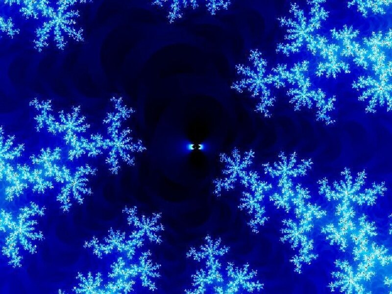 Fractal Snowflakes — Blue