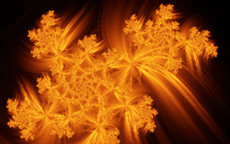Fractal Snowflakes — Orange